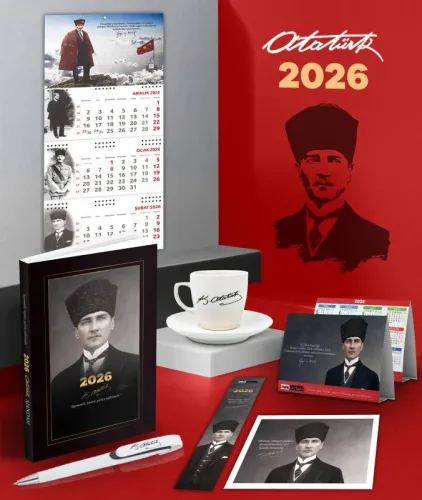 2026 Atatürk Kalpaklı Ajanda - Sakarya Duvar Takvimi - Masa Takvimi - 