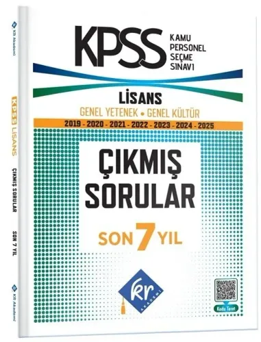 KR Akademi 2026 KPSS Genel Yetenek Genel Kültür Çıkmış Sorular Son 7 Y