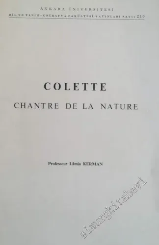 Colette: Chantre de la Nature -        1971