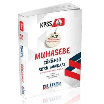 Lider KPSS A Grubu Muhasebe Çözümlü Soru Bankası 2018