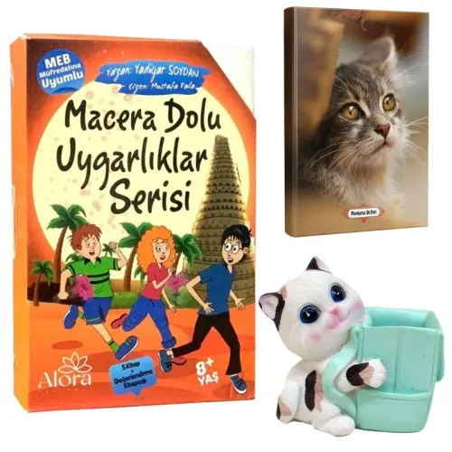 Macera Dolu Uygarlıklar 5 Kitap - Mini Kedi Planlama Defteri ve Seviml