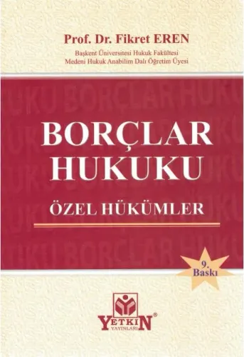 Borçlar Hukuku Özel Hükümler