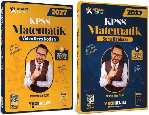 Yediiklim Yayınları 2027 KPSS Matematik Atölye Video Ders Notları ve Soru Bankası 2'li Set