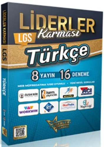 LİDERLER KARMASI LGS TÜRKÇE DENEMELERİ SETİ - 8 YAYIN 16 DENEME