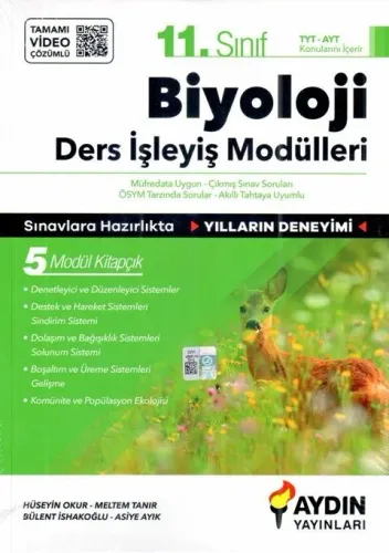 AYDIN 11. SINIF AYDIN BİYOLOJİ DERS İŞLEYİŞ MODÜLLERİ (KAMPANYALI ÜRÜN) 2027
