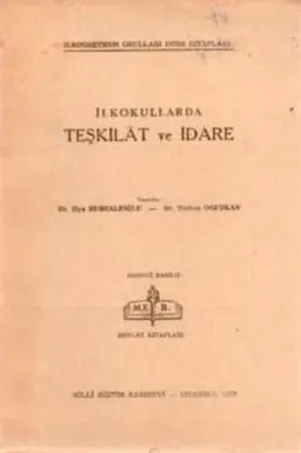 İlkokullarda Teşkilat ve İdare