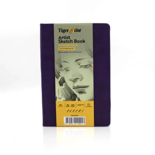 Tigertint Eskiz Defteri Sert Kapak 140gr. A5 80yp. Mor N:100140504