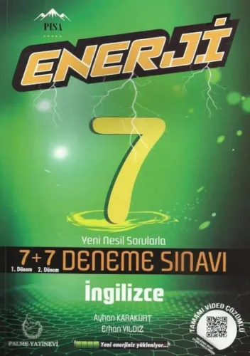 Palme Yayınları 7. Sınıf İngilizce Enerji 7+7 Deneme Sınavı