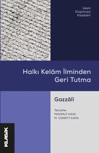 Halkı Kelâm İlminden Geri Tutma