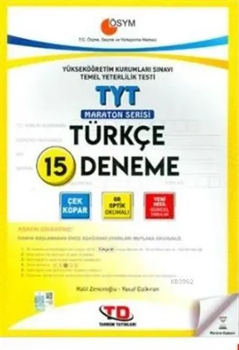 Tandem TYT Türkçe 15 Deneme