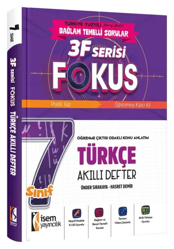 İSEM YAY. 7. SINIF FOKUS TÜRKÇE AKILLI DEFTER