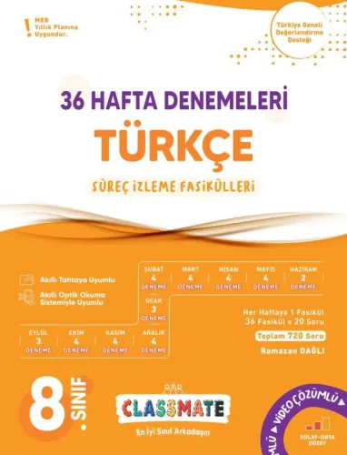 OKYANUS 8. SINIF CLASSMATE 36 HAFTA DENEMELERİ TÜRKÇE