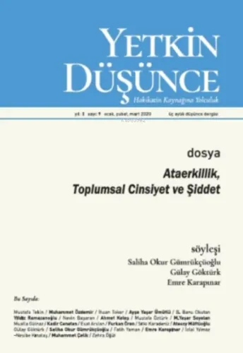 Yetkin Düşünce Sayı 9 - Ataerkillik, Toplumsal Cinsiyet Ve Şiddet