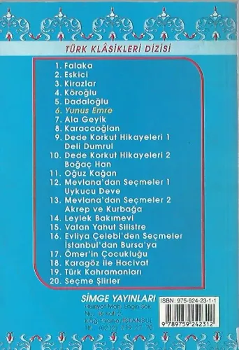Yunus Emre Yasemin Meyva Simge %50 indirimli