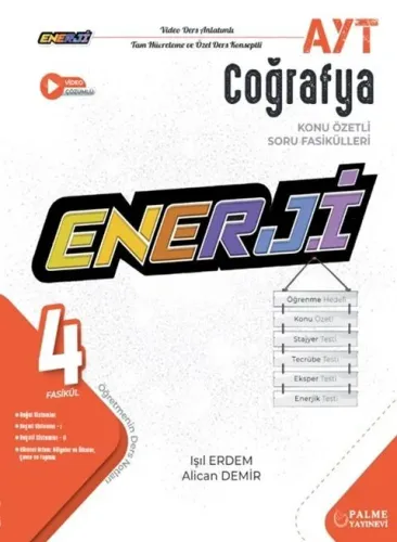 Palme Yayınları AYT Enerji Coğrafya Konu Özetli Soru Fasikülleri