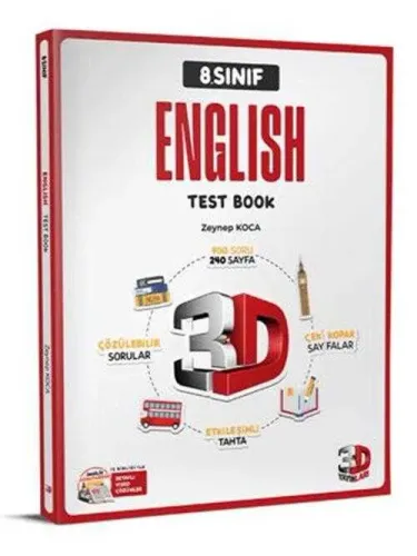 3D Yayınları 8. Sınıf İngilizce Soru Bankası