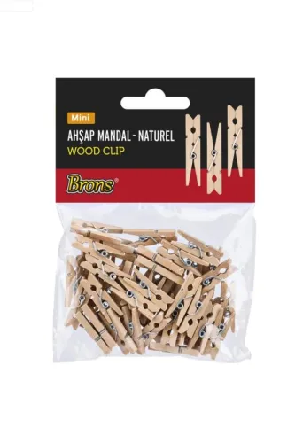 BRONS AHŞAP MANDAL Naturel Mini