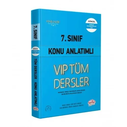Editör Yayınları 7. Sınıf VIP Tüm Dersler Konu Anlatımlı Mavi Kitap