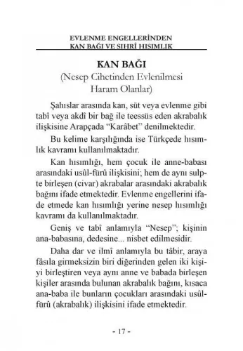 Evlenilmesi Haram Olanlar