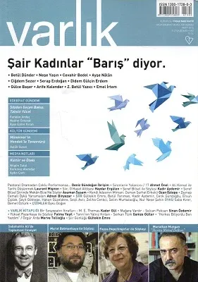 Varlık Aylık Edebiyat ve Kültür Dergisi Mart 2016