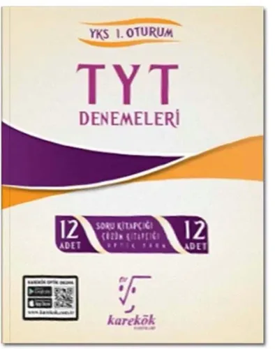 TYT12'li Deneme YKS 1.Oturum Karekök Yayınları