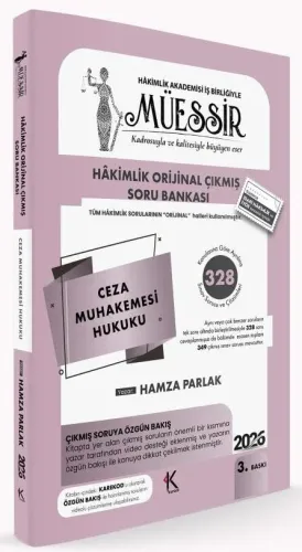 MÜESSİR 2026 Hakimlik Ceza Muhakemesi Hukuku Orijinal Çıkmış Soru Bankası Çözümlü