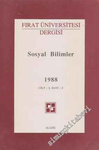 Fırat Üniversitesi Dergisi, Sosyal Bilimler - Sayı: 2  2