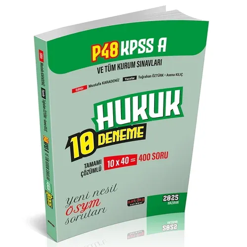 P48 KPSS A Grubu Hukuk 10 Deneme Tamamı Çözümlü
