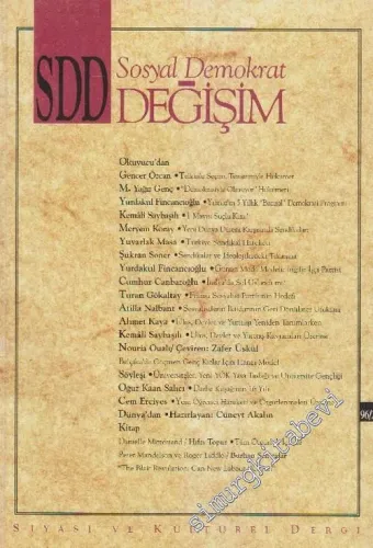 SDD Sosyal Demokrat Değişim Siyasi ve Kültürel Dergi  - 96 / 2      Mayıs / Haziran 1996