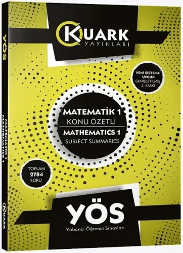 Kuark Yayınları YÖS Matematik 1 Konu Özetli Soru Bankası