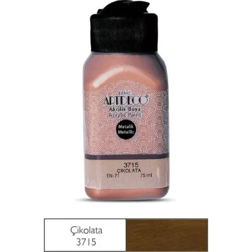 Artdeco Metalik Akrilik Boya 75ml  Çikolata