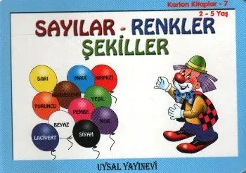 Karton Kitap-7-Sayılar, Renkler, Şekiller; 2-5 Yaş