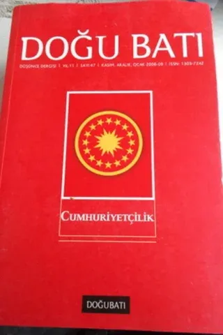 Doğu Batı Düşünce Dergisi 2008 / 9