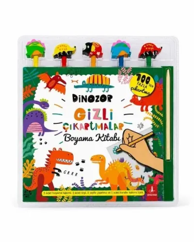 Dinozor Gizli Çıkartmalar Boyama Kitabı Kolektif