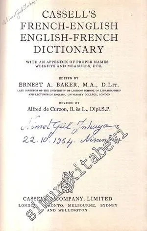 Cassell's French Dictionary French - English / English - French -        1948