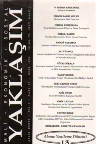 Yaklaşım 1994 /13