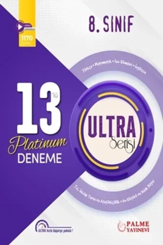 Palme Yayınevi 8 Sınıf Ultra Serisi Video Çözümlü 13'lü Platinum Deneme