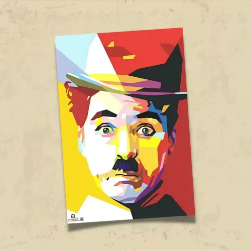 POSTER 0160 - CHARLIE CHAPLIN İLLÜSTRASYON - KUŞE KAĞIT (33X48)