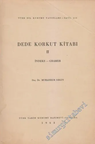 Dede Korkut Kitabı 2: İndeks - Gramer -