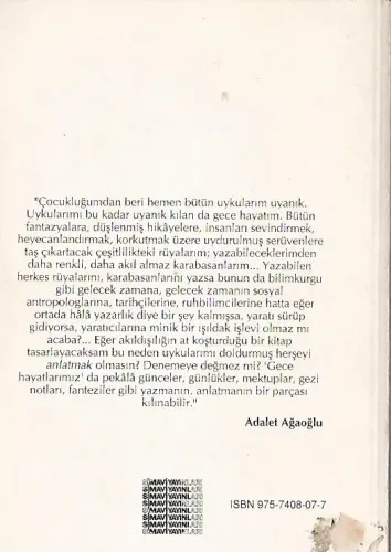Gece Hayatım Adalet Ağaoğlu Simavi Yayınları %50 indirimli