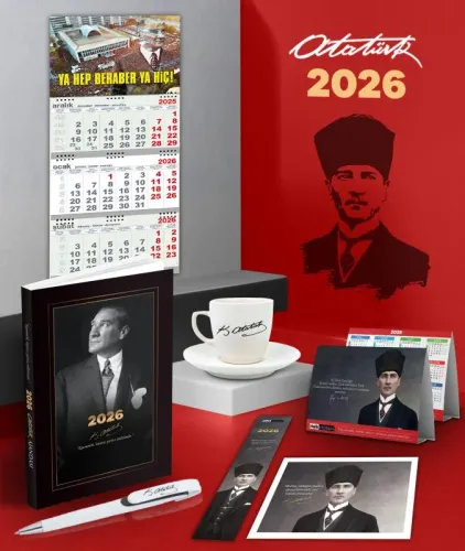 2026 Atatürk İstikbal Ajanda - Duvar Takvimi-YHBYH - Masa Takvimi - Ay