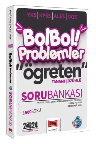2024 KPSS ALES DGS YKS Bol Bol Öğreten Problemler Tamamı Çözümlü 1500 Soru Bankası (5 Deneme İlaveli)