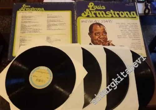 33 LP PLAK VINYL: Louis Armstrong And His All Stars, 4×Vinyl - BOX SET -        1981