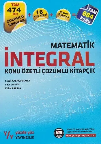 Yüzde Yüz Matematik İntegral Konu Özetli Çözümlü Kitapçık