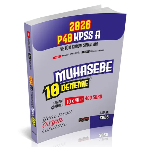 P48 KPSS A Grubu Muhasebe 10 Deneme Tamamı Çözümlü