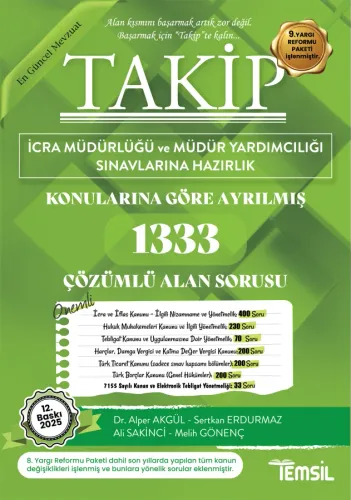 Takip İcra Müdürlüğü ve Müdür Yardımcılığı Sınavı Soru Bankası