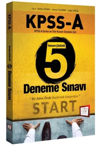 657 KPSS A Grubu Tamamı Çözümlü 5 Deneme Sınavı 2018