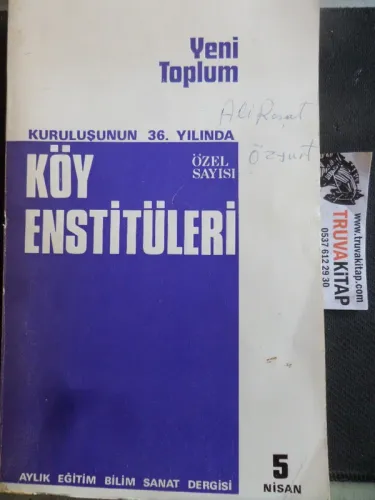 Köy Enstitüleri Özel Sayısı 5 Nisan