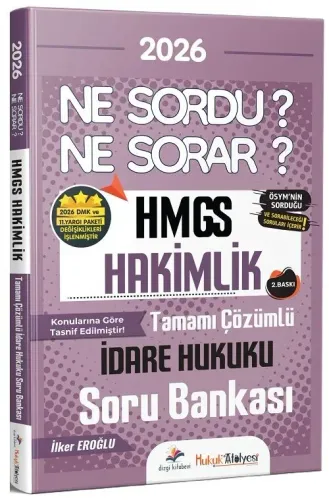 Dizgi Kitap Yayınları 2026 Hukuk Atölyesi HMGS Hakimlik İdare Hukuku N