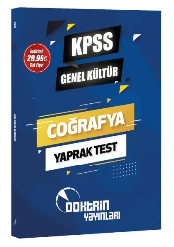 ​​Doktrin Yayınları KPSS MEB-AGS Coğrafya Yaprak Test